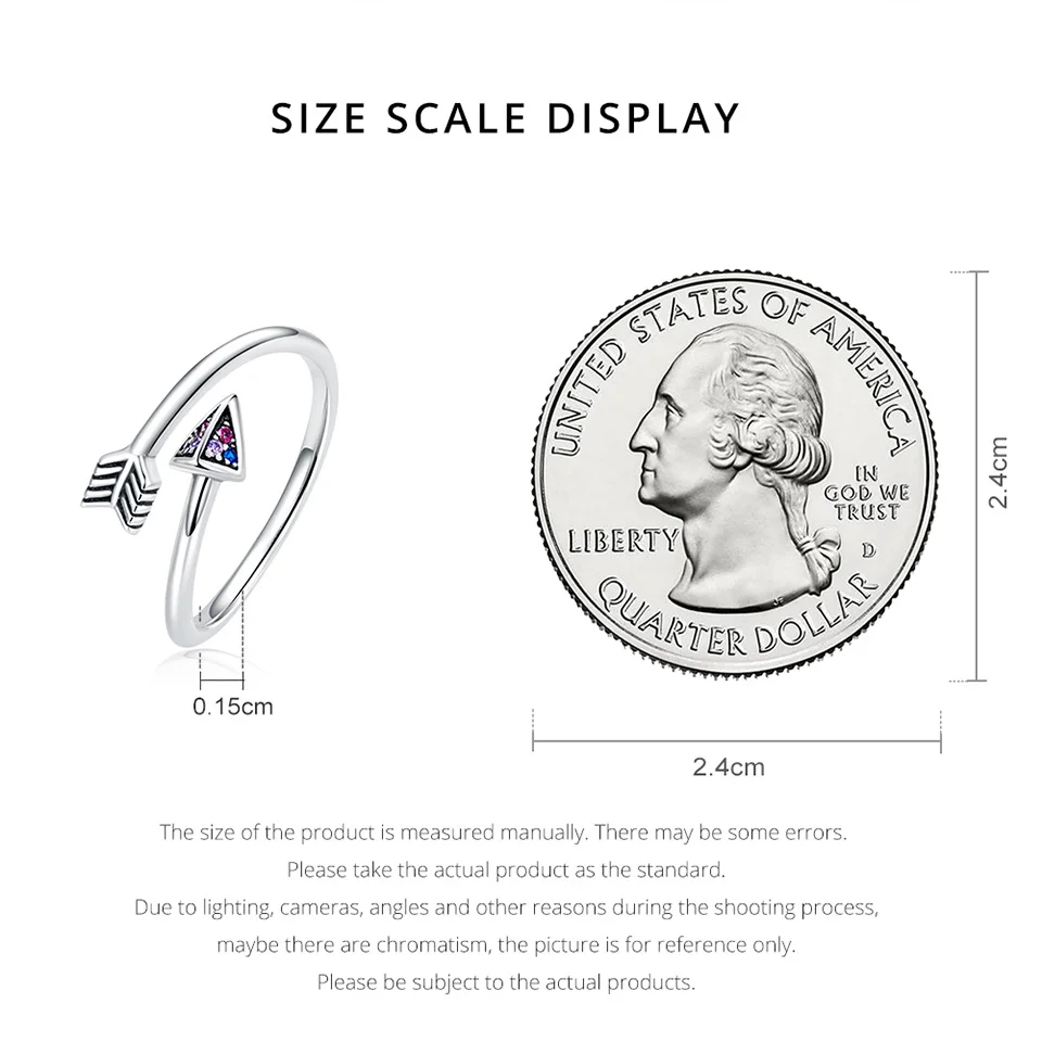 Регулируемые серебряные кольца для женщин с символом любви