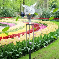 3d kinetic wind spinners wing flapping kinetic owl decorative garden stakes owls garden owls for home yard art owl decorations