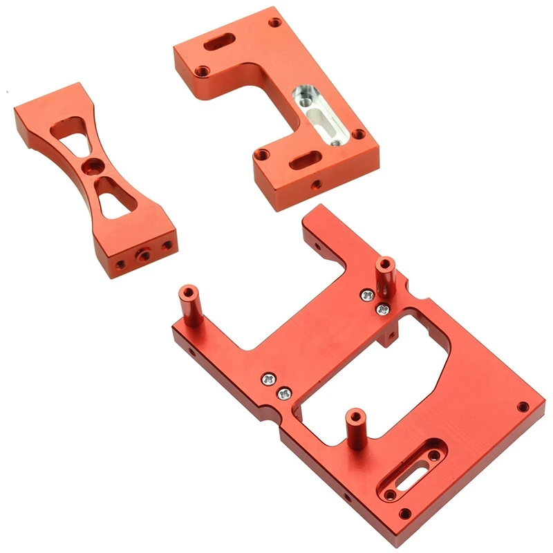 

1 Набор металлический кронштейн для крепления рулевого сервопривода на радиоуправлении красного цвета с металлическим рулевым сервоприво...