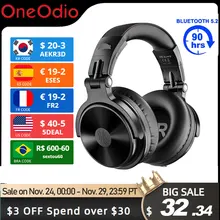 Oneodio Wireless Headphones With Microphone 110H Playing Time Bluetooth V5.2  Foldable  Deep Bass Stereo Earphones  For PC Phone