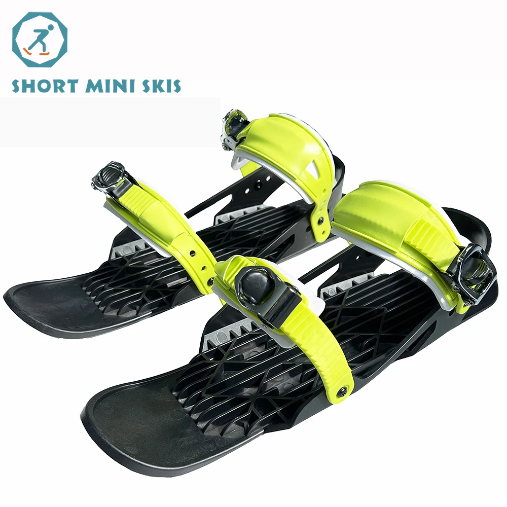 1 Pair Mini Ski Skates for Outdoor Sports Snowboard Shoes Adjustable Winter Sled Skiing Skiboard Shoes 44cm Snowboard