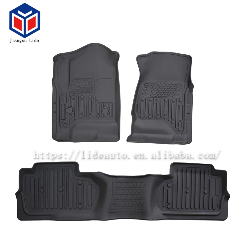 Фото 3 шт. передние и задние автомобильные коврики из ТПЭ для 14-18 Chevy Silverado Extended Cab GMC Sierra Extended Cab №5