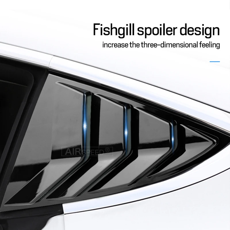 

Задняя крышка затвора окна автомобиля из АБС-пластика для Tesla Model 3 2017-2022, наклейки из углеродного волокна, аксессуары модифицированные