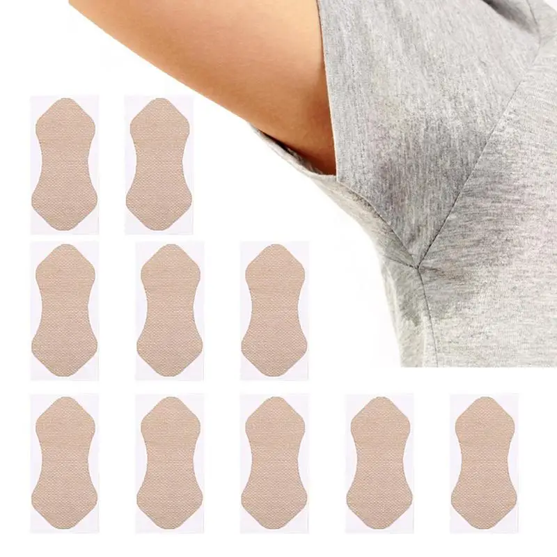 

Underarm Sweat Pads 10pcs Elastic Non-Sweat Armpit Patches Multifunctional Perspiration Pads Shield Invisible Summer Sweat