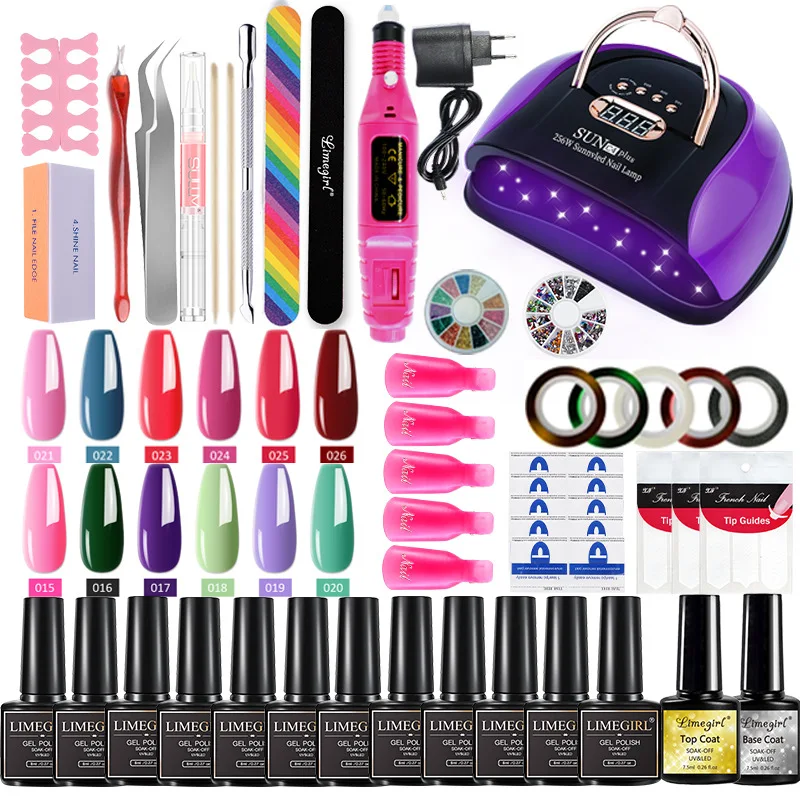 

Nail art tool set light therapy light set armor oil glue nail art Christmas sticker manicure polishing machine full set