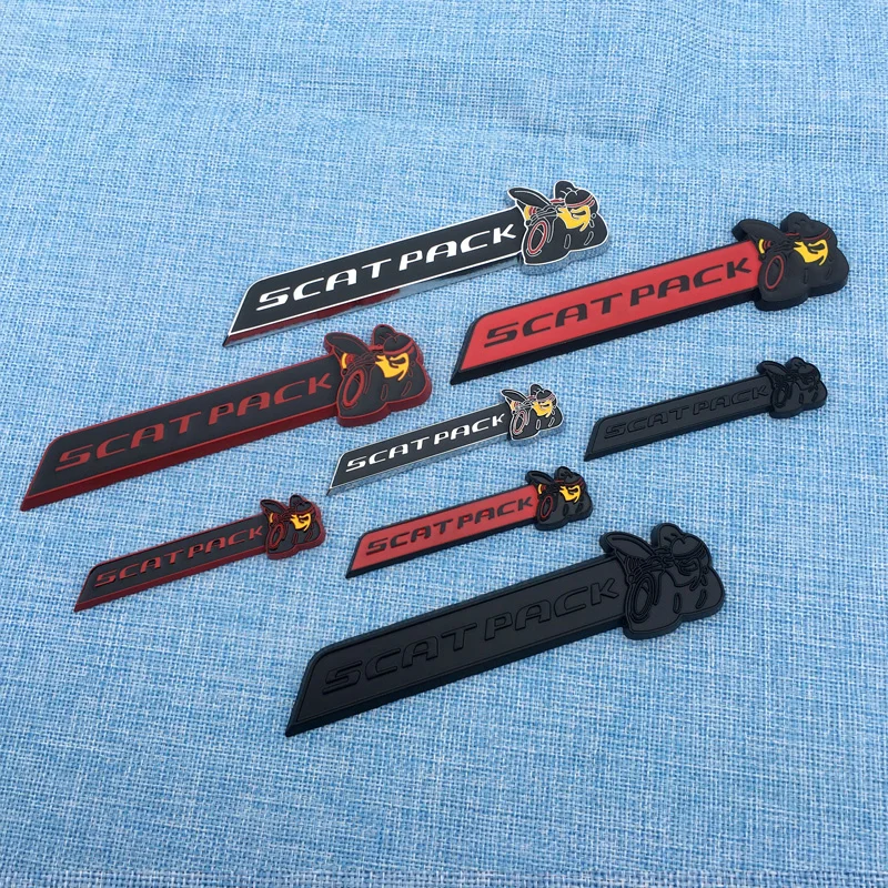 

Металлический 3D значок Scat, автомобильные наклейки, эмблема решетки пчелы, задняя идентификация для Dodge Challenger Scat, упаковка R/T, зарядное устройство, Стайлинг автомобиля