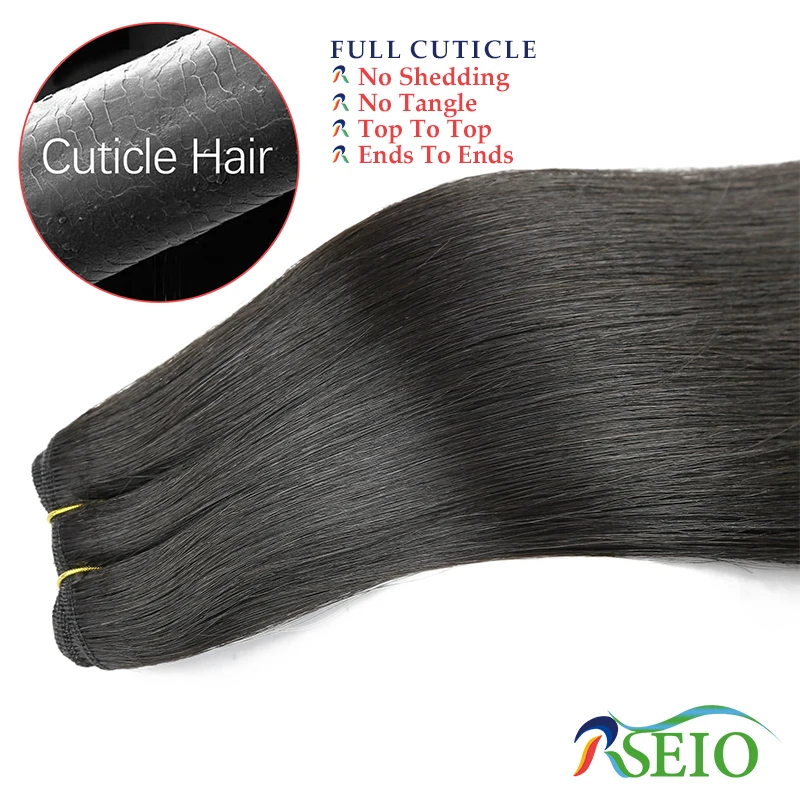Натуральные человеческие волосы RSEIO прямые для наращивания натуральные черные