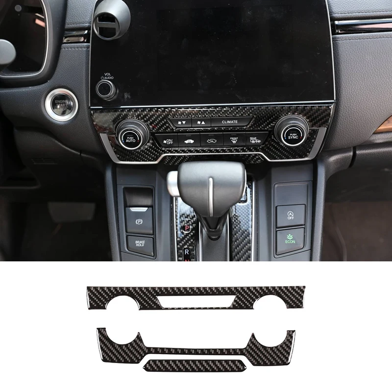 

Carbon Fiber ABS Interior Central Control Button Panel Cover Trim For Honda CR-V CRV 2016-2019 Car Stylings