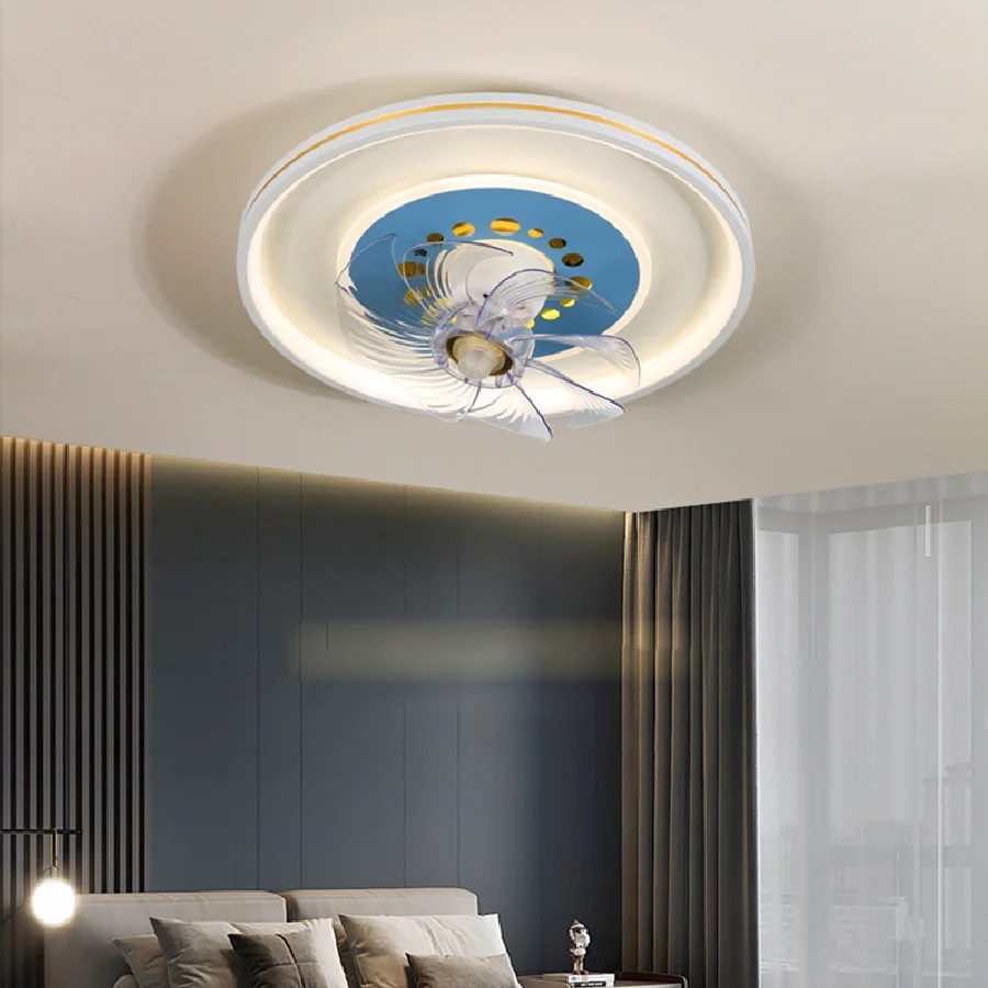 

Nordic bedroom decor led lights for room Ceiling fan light lamp restaurant dining room Ceiling fans with lights remote control