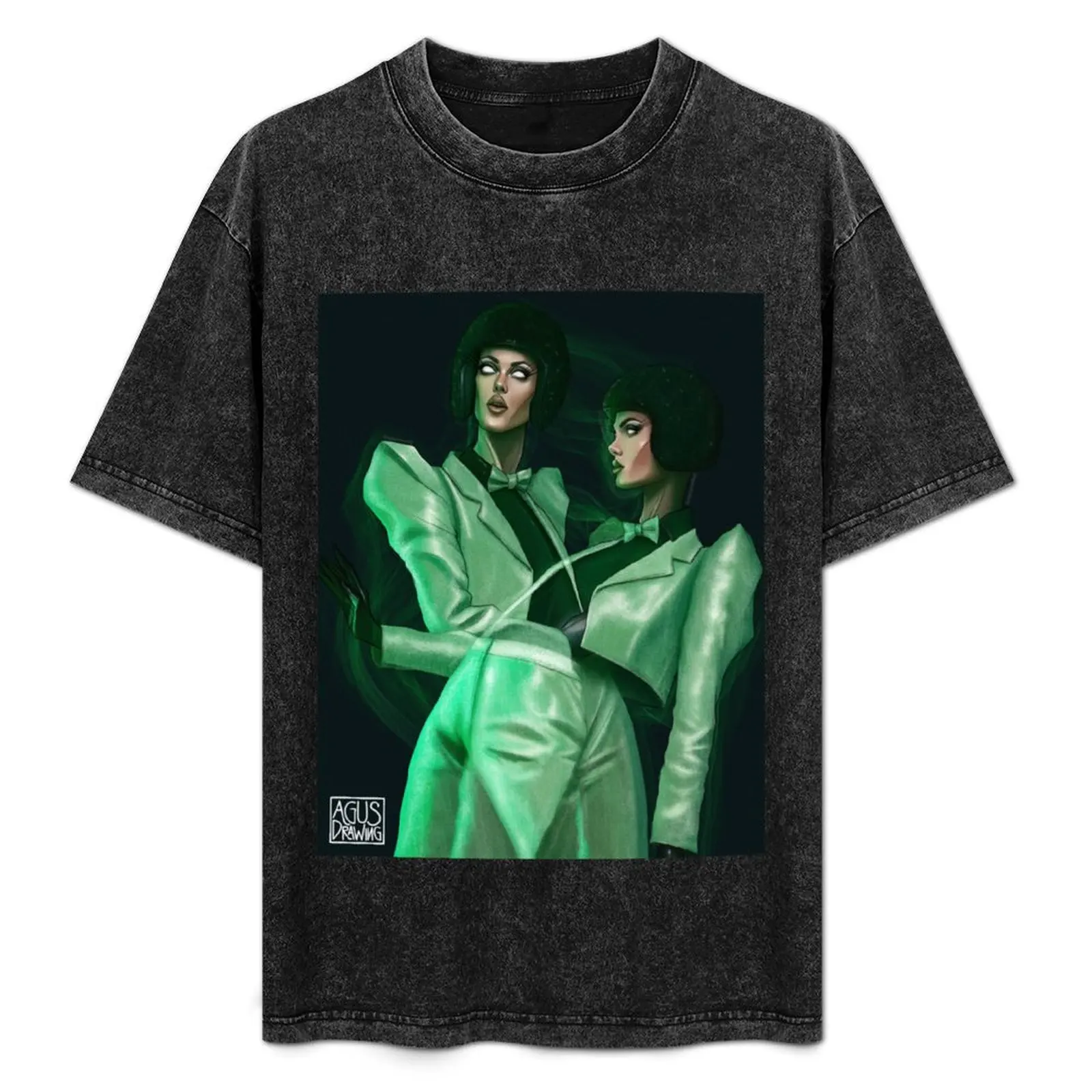 Мужская футболка с коротким рукавом Gigi Goode блестящая рисунком агусного героя