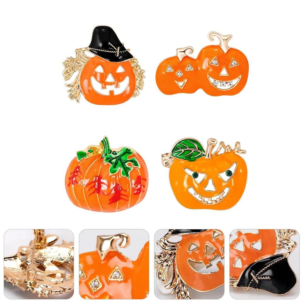 

4pcs Cartoon Brooches for Kids Breastpins Alloy Ornaments