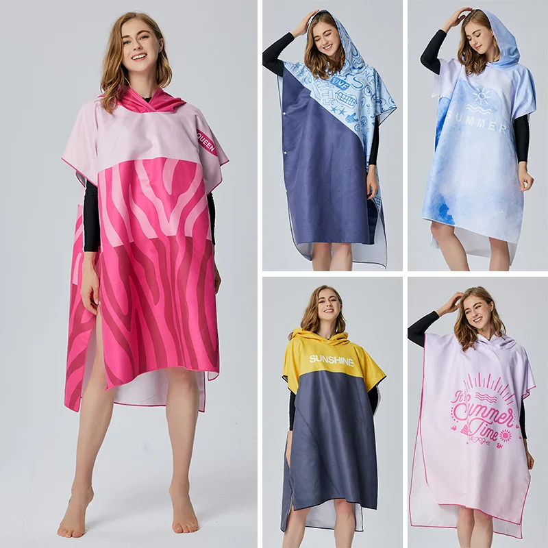 

Summer No Sand Beach Towel Microfiber Outdoor Water Sports Towel Swimming Sunscreen Quick Dry Bath Towels Bathrobe