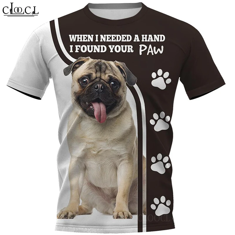 

HX Newest Popular Animals Pug T Shirt 3D Print Fashion Harajuku Streetwear Pullover Tops Oversized Clothes Drop Shipping
