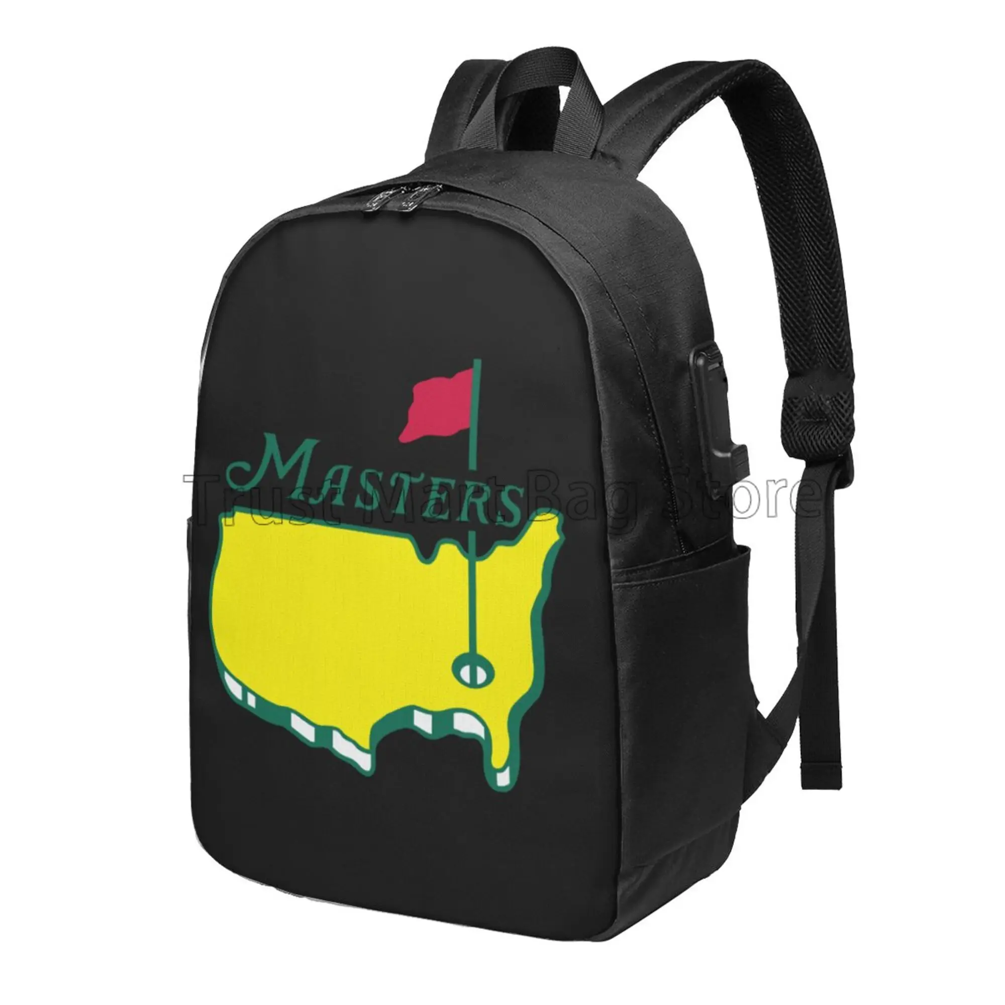 

Masters Golf Sports Tournament Travel Laptop Backpack 17 Inch Durable Water Resistant Business Daypack with USB Charging Port