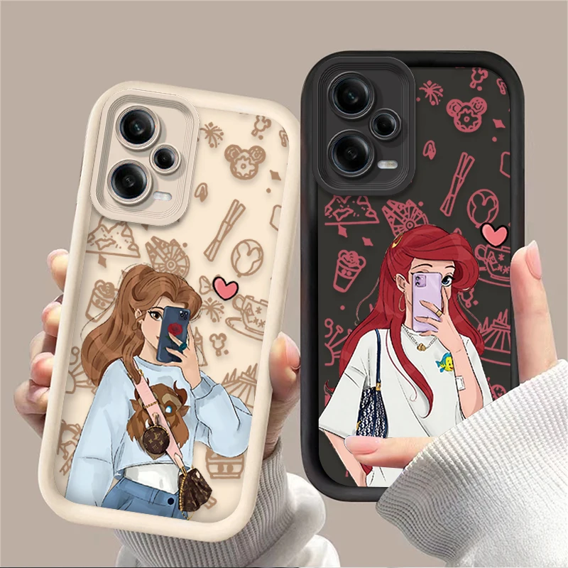 Чехол для телефона с изображением красивой Принцессы Диснея Xiaomi Redmi Note 13 12 11 Pro Plus