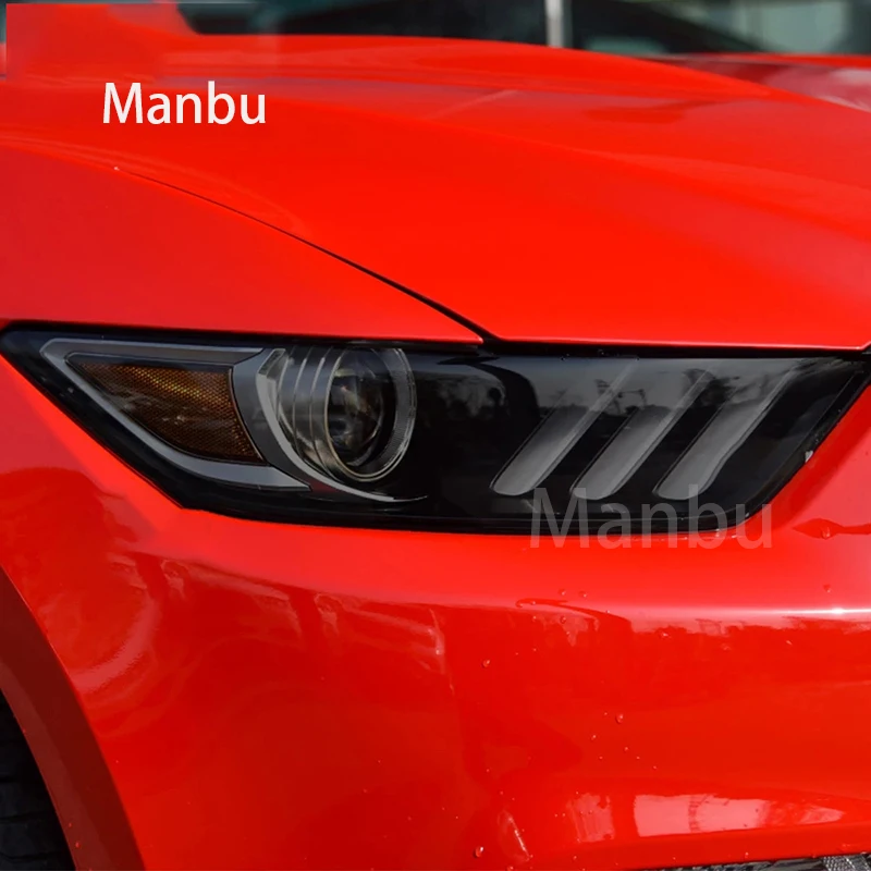 

Прозрачная Черная защитная пленка из ТПУ для автомобильных фар Mustang 2015-2017