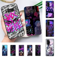 anime arcane jinx phone case for samsung galaxy note 10pro 20ultra cover for note 20 note10lite m30s