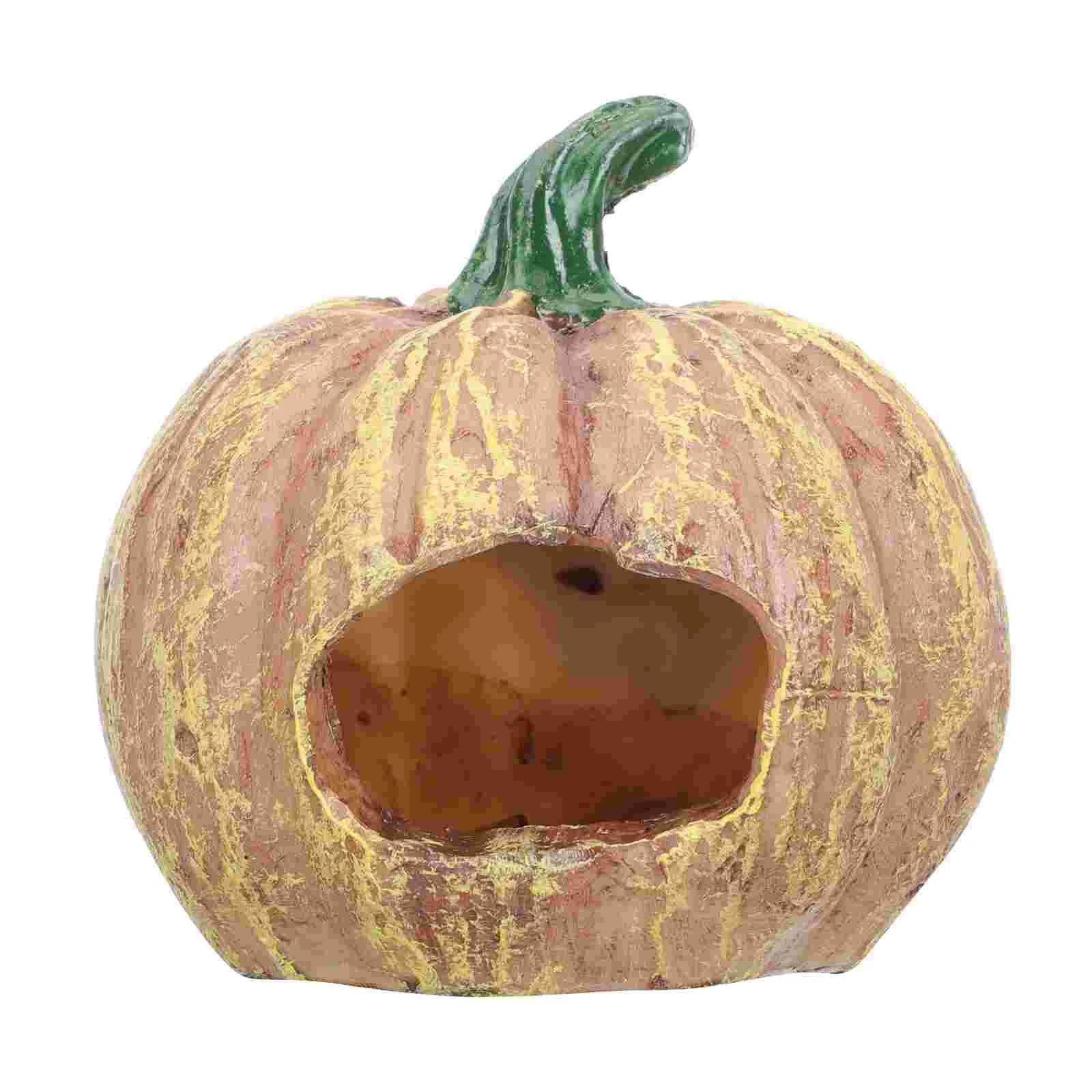 

Aquarium Cave House Fish Hiding Hideaway Tank Shrimp Decorative Decor Lizards Decorations Breeding Pumpkin Hideout