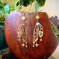 cute beads angel fairy wings dangle earrings boho style charm jewelry for women girl fashion accessoires
