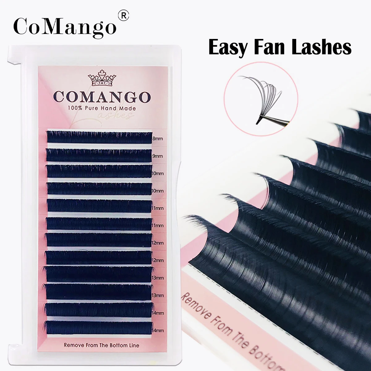 

C/D/DD Curl Eyelashes Makeup Eyelash Extension Bloom Auto Fans Eyelash Easy Fanning Lashes Auto Fan Magnetic Camellia Beauty