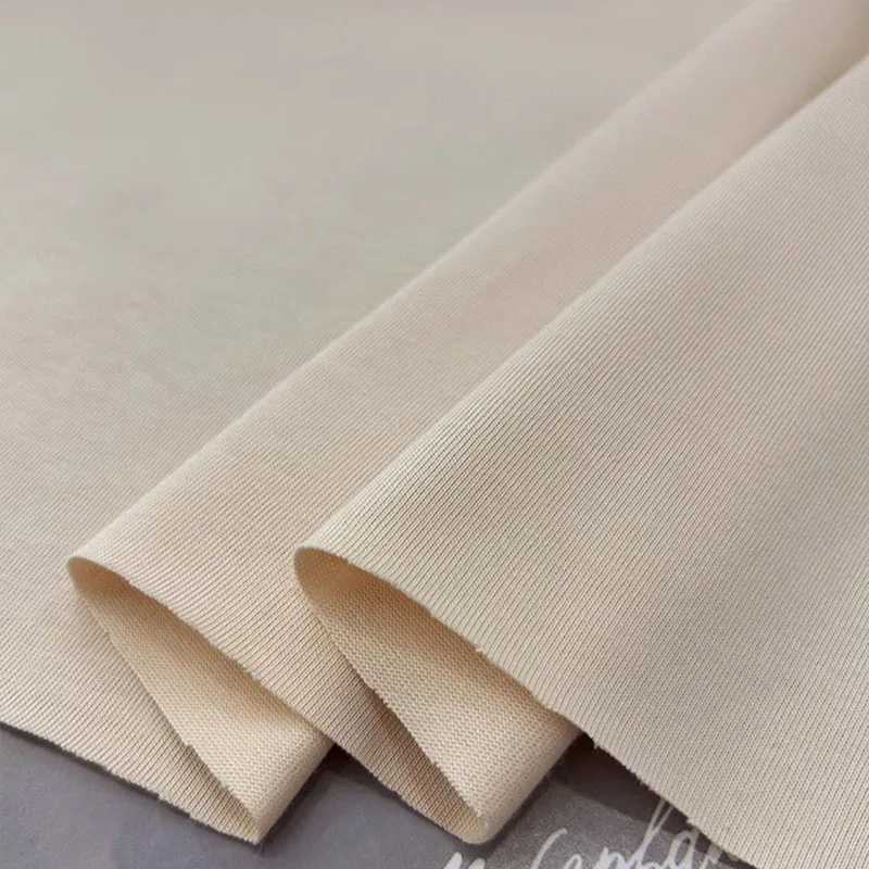 Вязаная трикотажная ткань Толстая двойная пряжа для футболок хлопковые