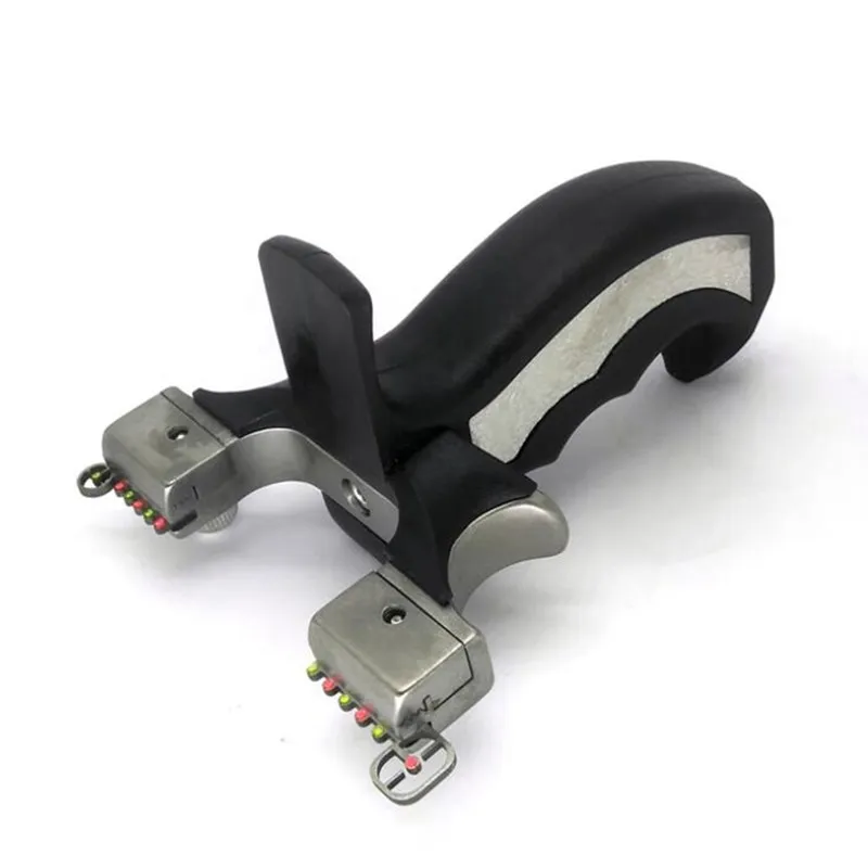 

New Stainless Steel Slingshot High-power Catapult Outdoor Hunting Power Slingshot Flat Rubber Band Hunting Shooting Slingshot