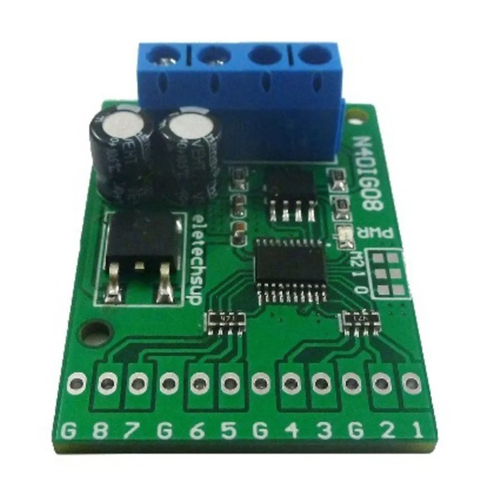 Фото Модуль управления вводом/выводом ABAN 8-канальный TTL/LVTTL CMOS RS485 IO с поддержкой Modbus RTU для ПЛК-реле (с пинами) №4
