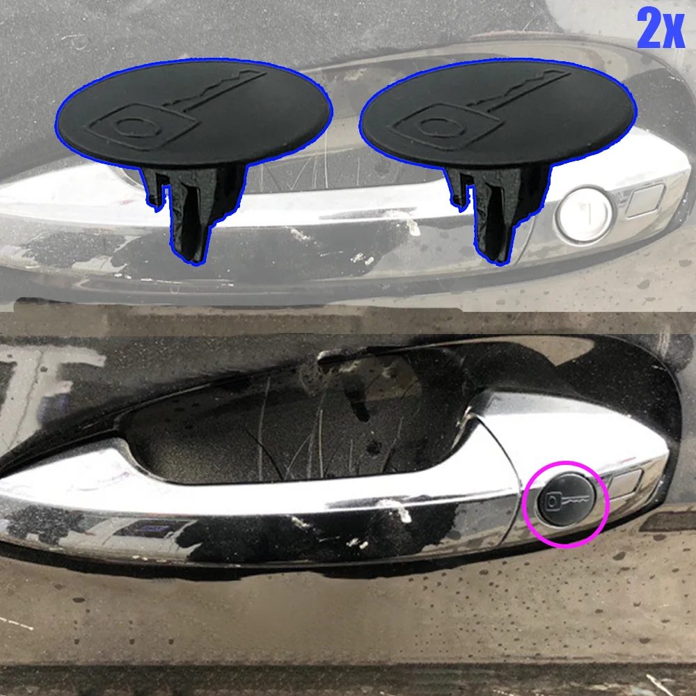 

2 шт. автомобильная дверная ручка, отверстие для ключа, заглушка, накладка, зажим, пылезащитный, нержавеющий, новый для Citroen C4 I II 2004-2020 Grand C4 Picasso