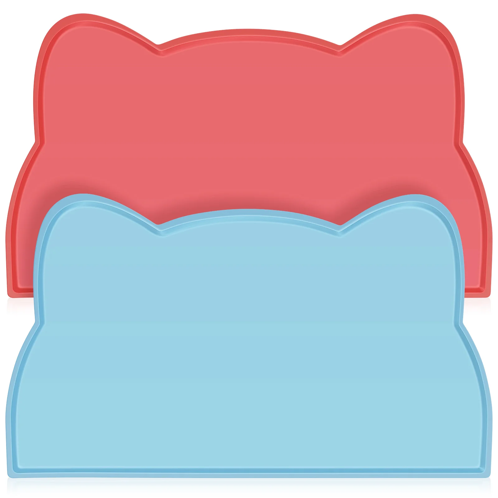 

Mat Pet Pad Cat Water Placemat Bowl Dog Feeding Treat Silicone Non Kitten Cushion Dogs Puppy Skid Rabbit Tray Raised Large Edges