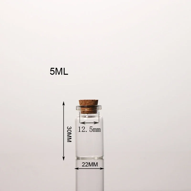 

Стеклянные бутылочки с пробкой, 5-30 мл, набор из 10 штук