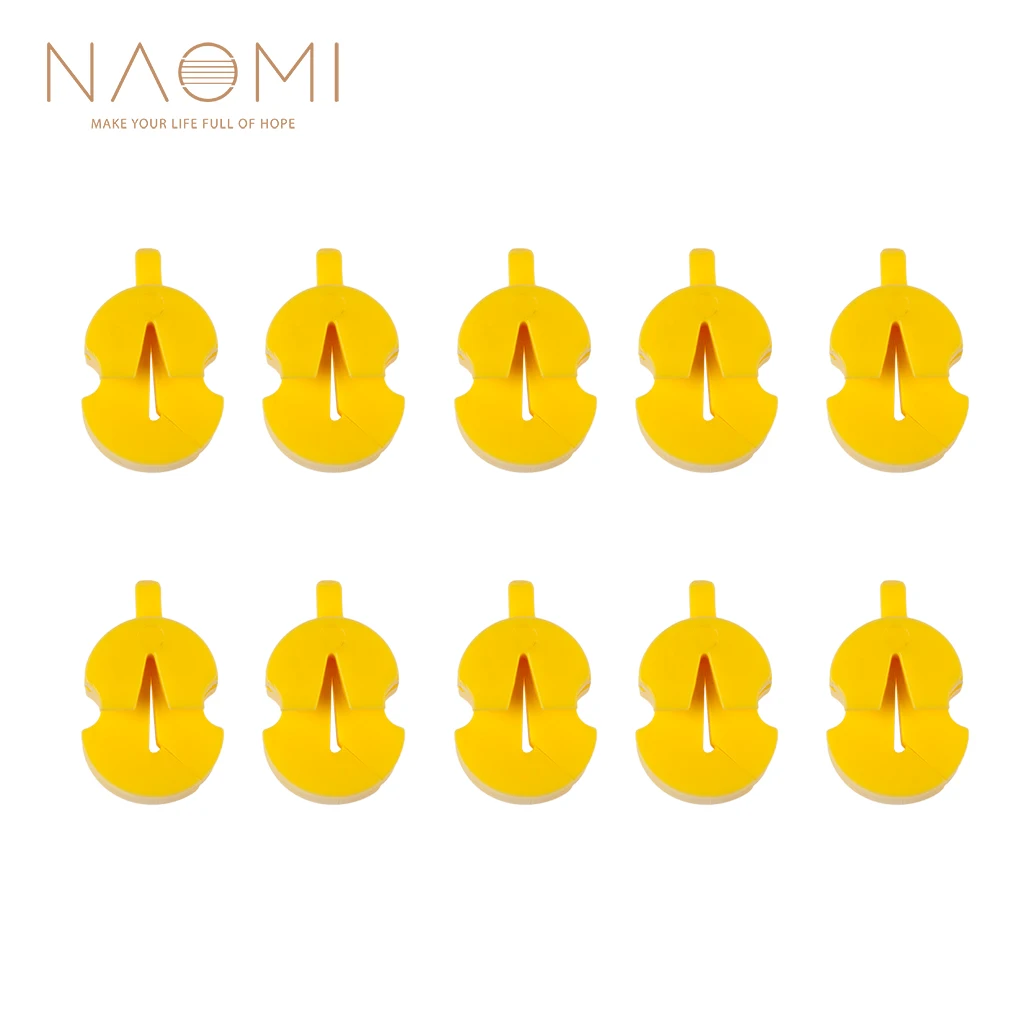 

NAOMI 10 PCS Rubber Violin Mute Volume Control Mute Silencer For Violin/Fiddle Practice Mute Yellow Violin Parts NEW
