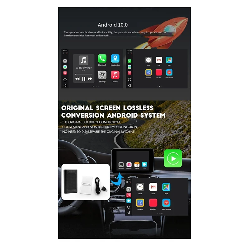 4 + 64 ГБ Carplay AI Box Android 10 Qualcomm 6125 встроенная совместимая беспроводная автомобильная