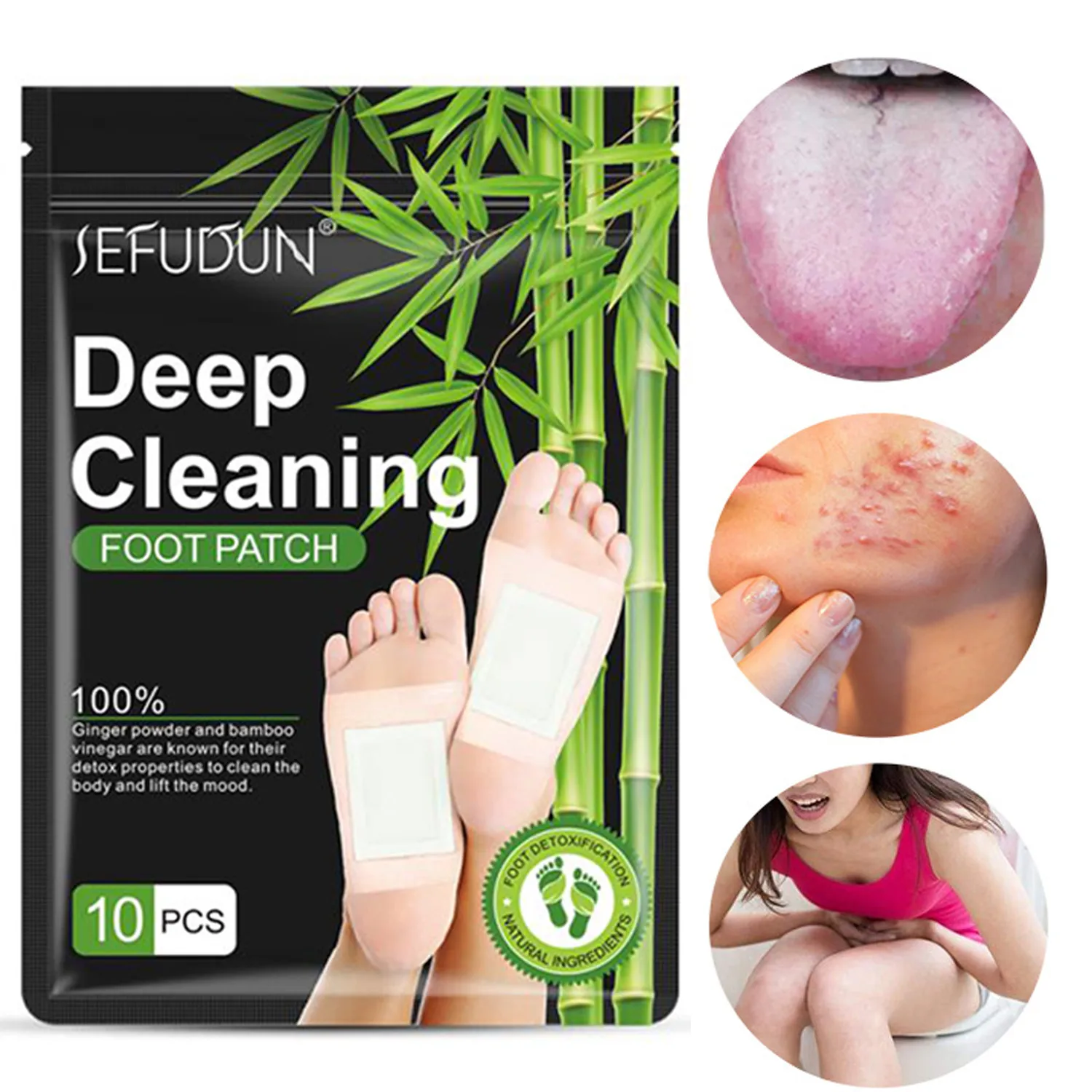 

10 Pcs Detox Foot Patches For Toxin Removal Body Care Pad Pain and Stress Relief Deep Cleansing Foot Pads Help Sleep Slimming