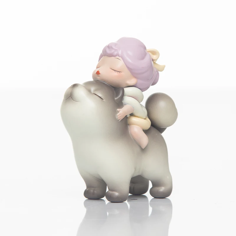 

White Night Fairy Tale July Rabbit Cat Rabbit Car Desktop Small Ornament Anime Figures Girl Birthday Creative Gift Home Decore