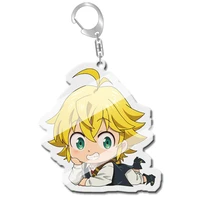 comics the seven deadly sins anime keychains for women men acrylic cartoon figure keychain teens girl bag accessories fans gift