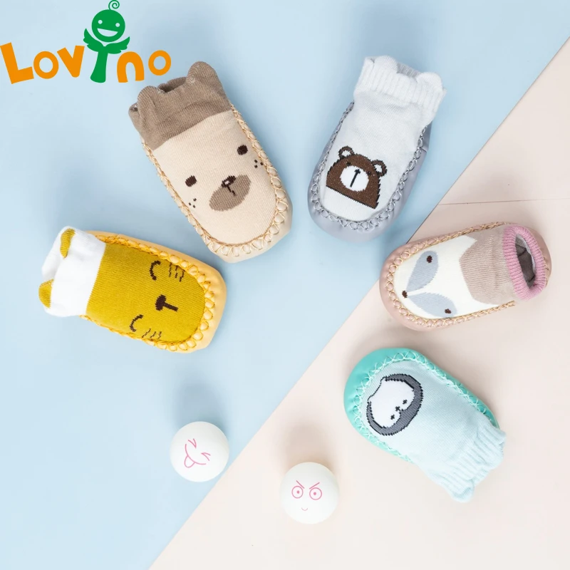 2022 Summer Baby Rubber Soles Girls Boys Shoes Newborn Fall/Spring Landing Socks Non-slip Soft Socks Cartoon Children Gifts