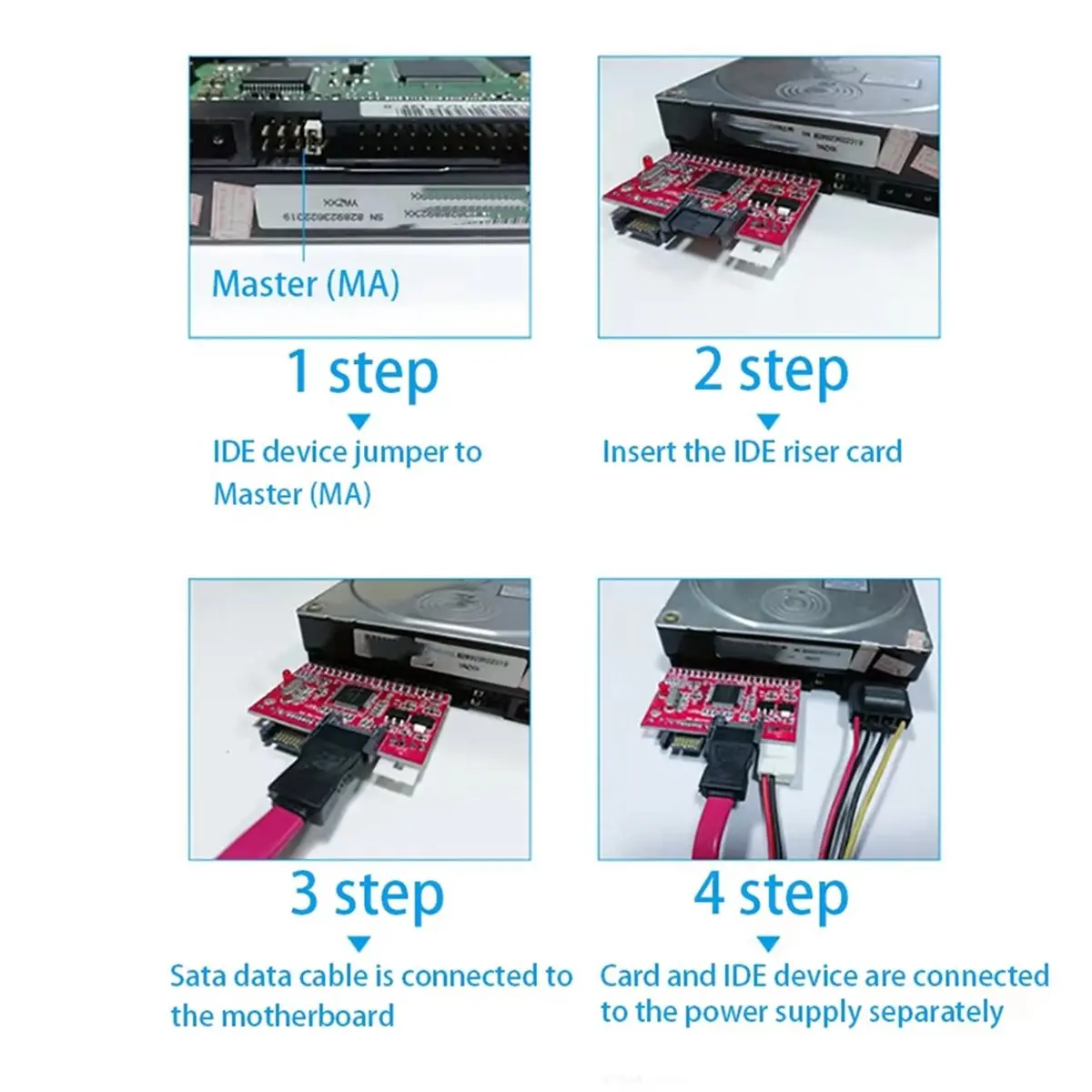Адаптер-конвертер A10I 2-в-1 IDE-SATA  SATA-IDE 3,5 дюйма, 40-контактный, для DVD, CD, HDD, двунаправленная передача данных, кабель SATA для ПК (art.: 3920dbdea96e4) - 3920dbdea96e4