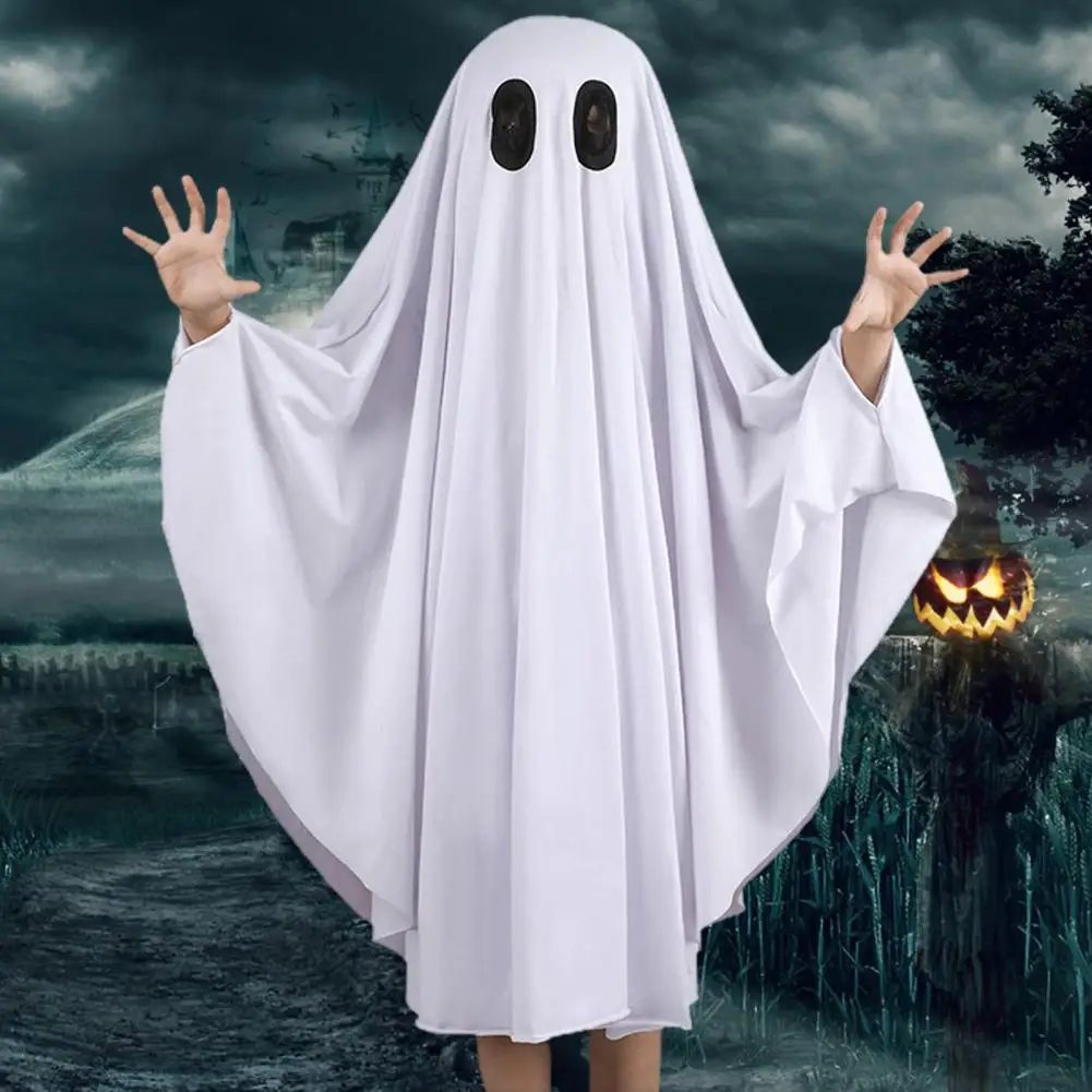Enhance Atmosphere No Odor Halloween Child Fancy Dress Gown Ghost Cloak for Kids
