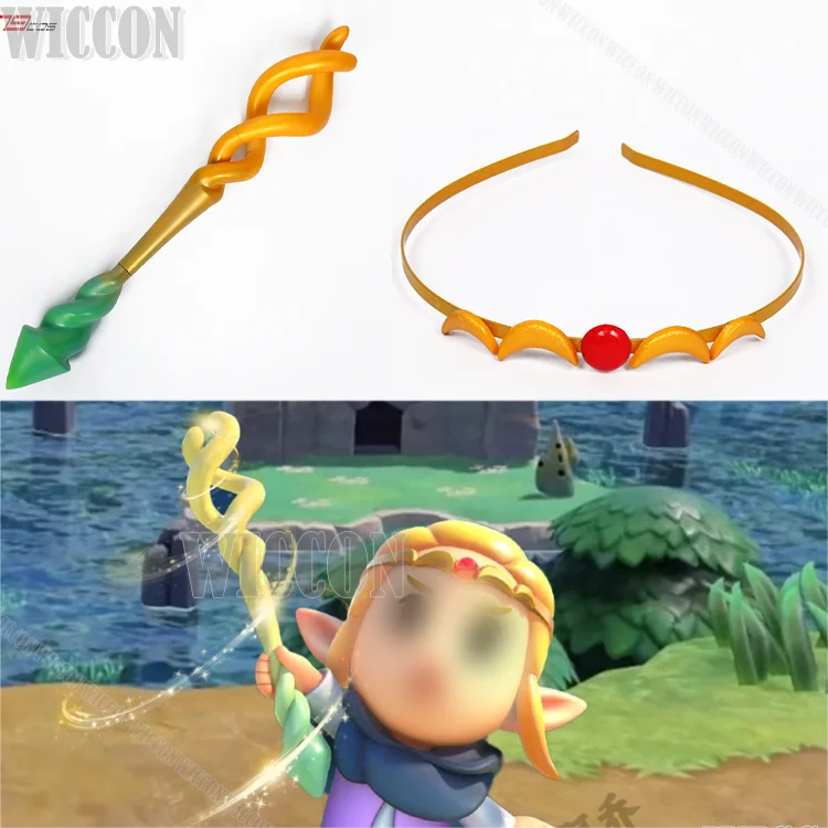 Zelda Game Legend Cos Echoes of Wisdom Cosplay Prop Princess Crown Scepter Magick Stick Women Girl Holloween Roleplay Customized