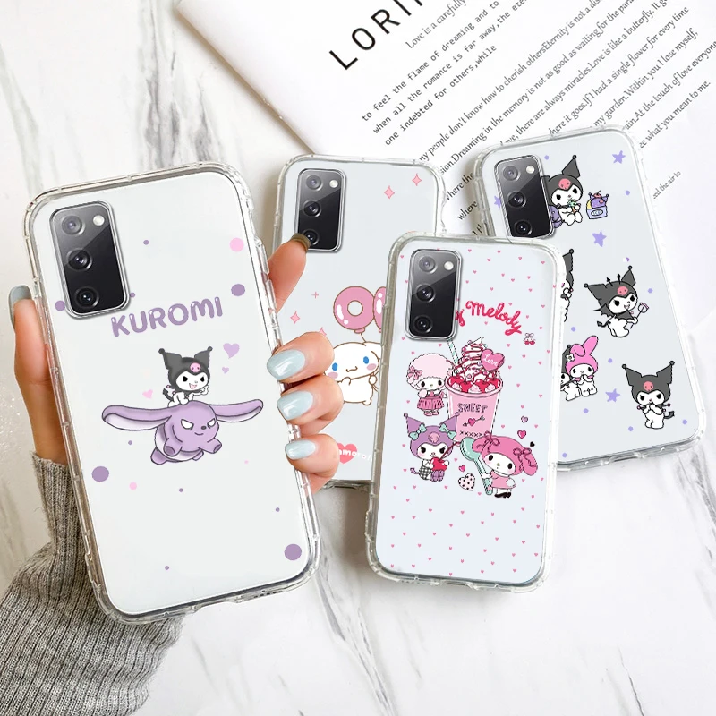 

Anime Melody Kuromi Cute For Samsung A53 A52 A54 A13 A12 A32 A71 A33 A73 A72 A51 A21S A03 5G Transparent Phone Case Cover