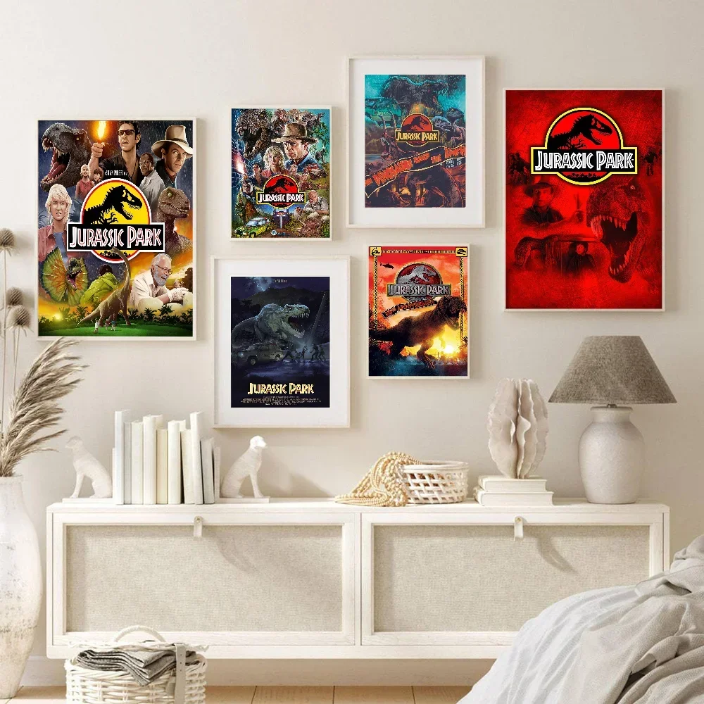 Картина На Холсте С Динозавром J-Jurassic P-Park Высокое Качество Ретро Классический