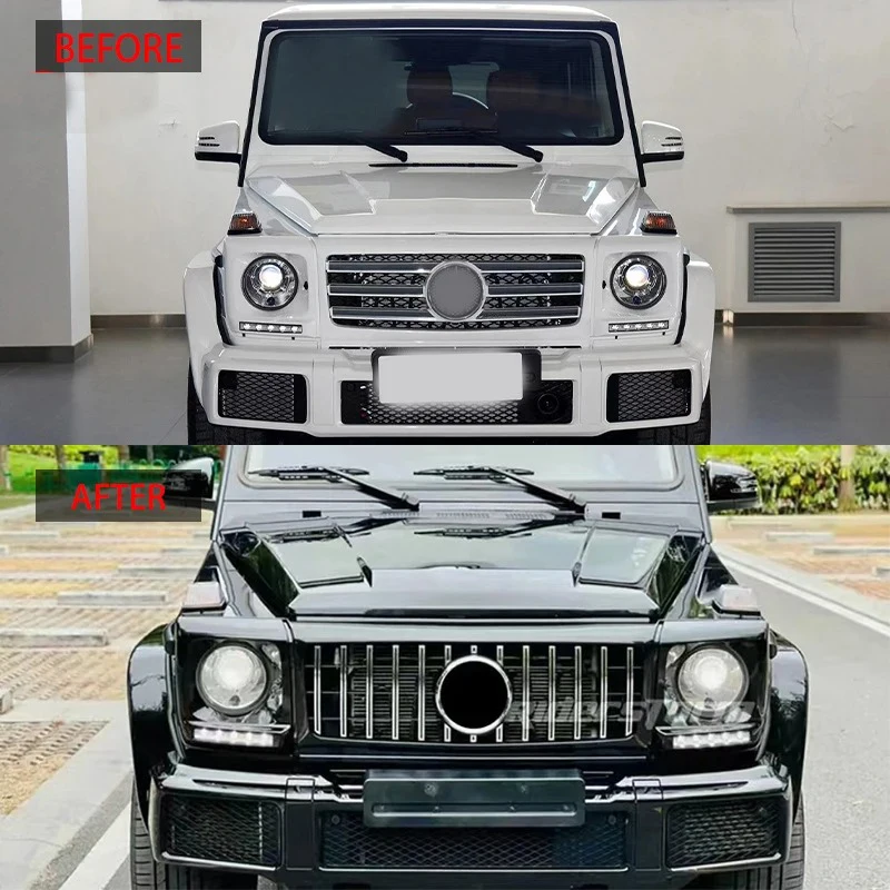 Подходит для Mercedes-Benz G-Class G63 W463 G500 G55 G350d AMG пластиковая передняя решетка бампера