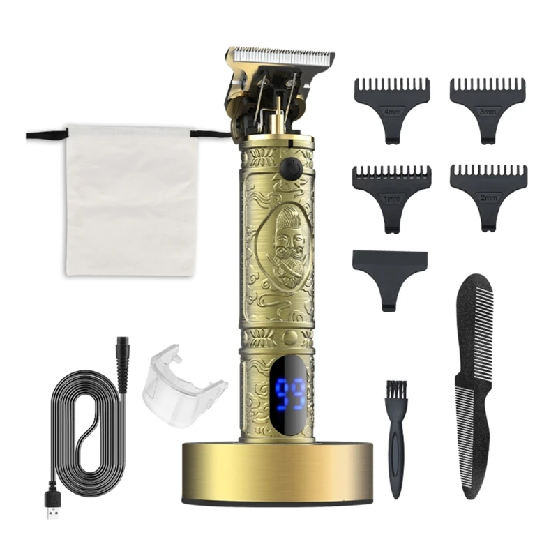 

Cordless Barber ​Hair Clippers Rechargeable Hair Cutting Tools w/LCD Display N0PF