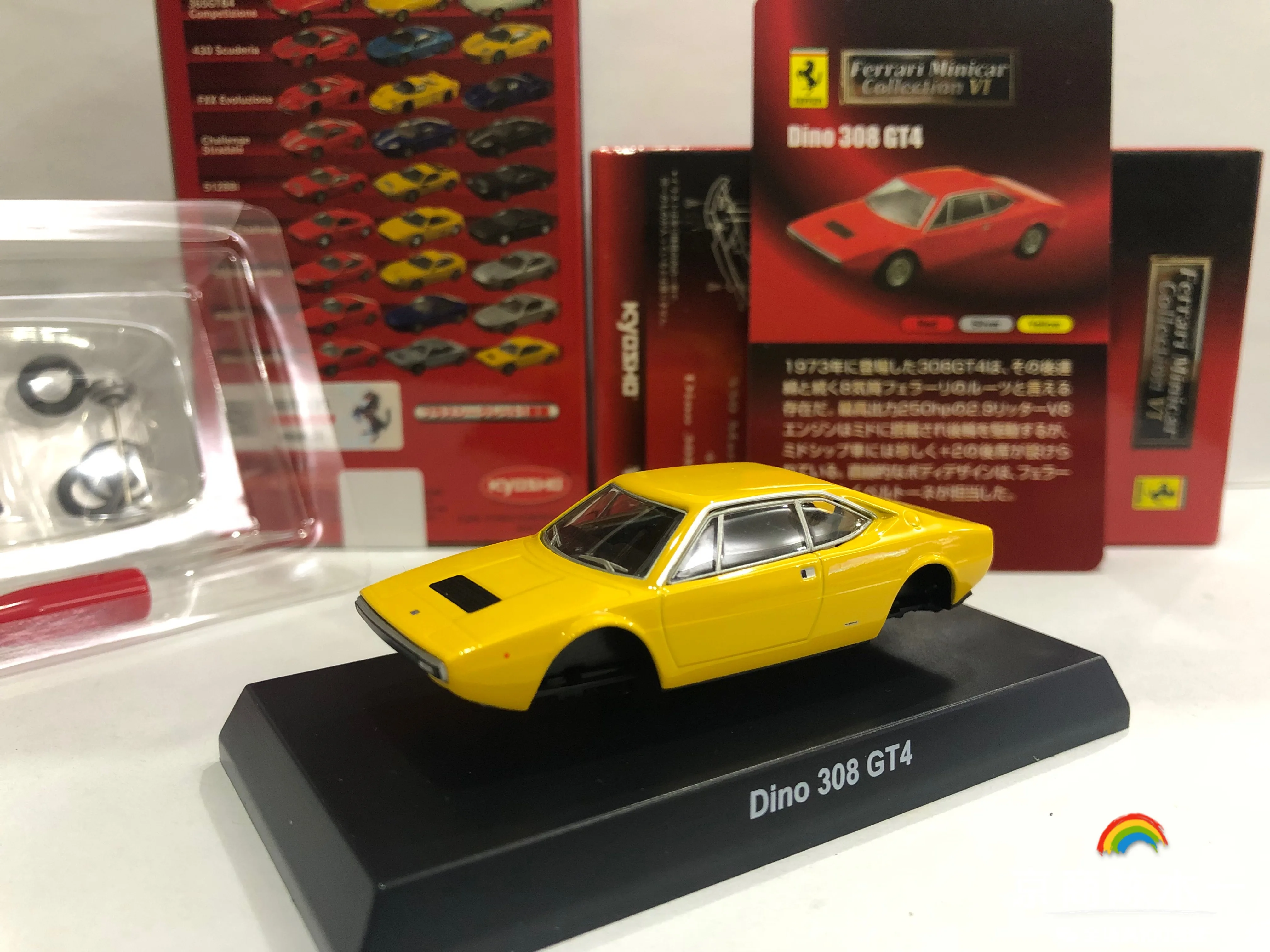 

Коллекция гоночных моделей Игрушек KYOSHO Ferrari Dino 1/64 GT4 LM F1 из литого сплава в сборе, модель автомобиля, 308