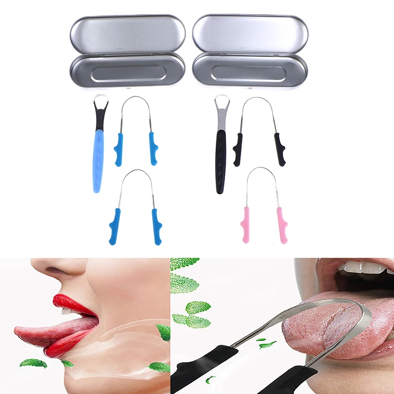 

Stainless Steel Hygiene Care Mouth Tongue Scraper Cleaner Dental Care Oral Tool