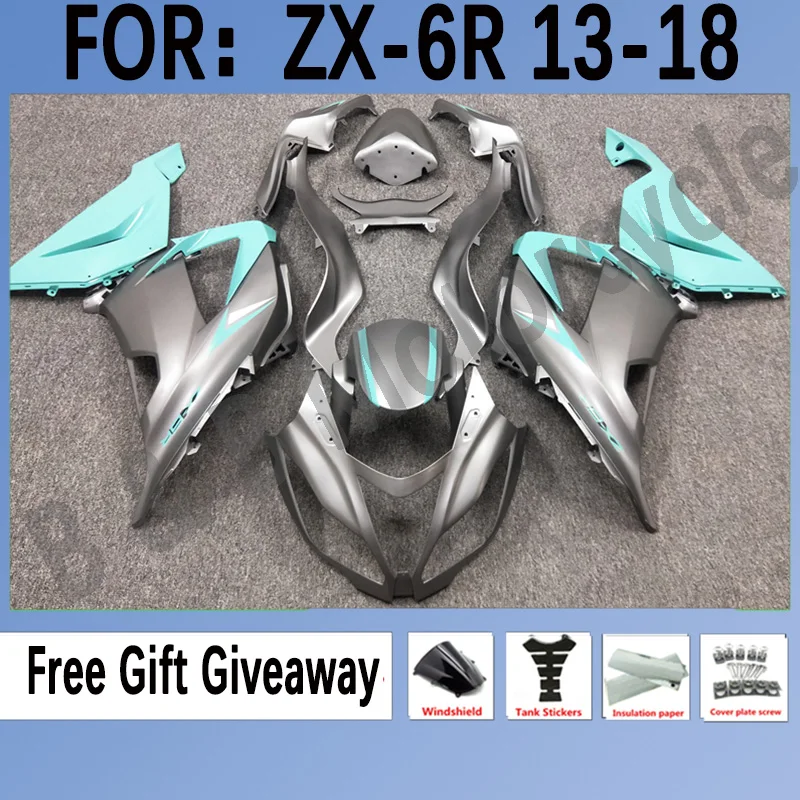 

Комплект обтекателей для мотоцикла Kawasaki Ninja ZX6R 636 2013 2014 2015 ZX-6R 13 14 15 16 17 18 комплект обтекателей серебристо-зеленого цвета