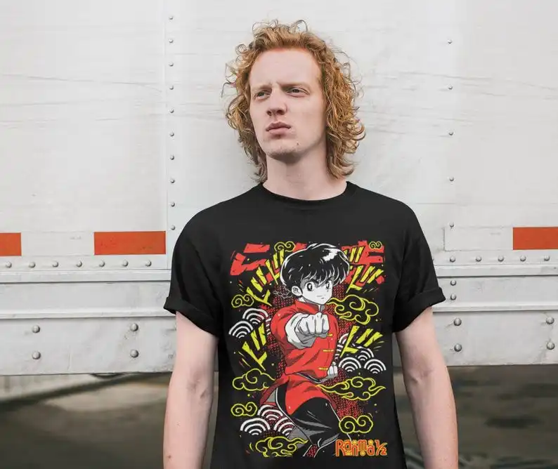 Футболка унисекс с аниме Ранма Саотоме рубашка Genma Panda Manga