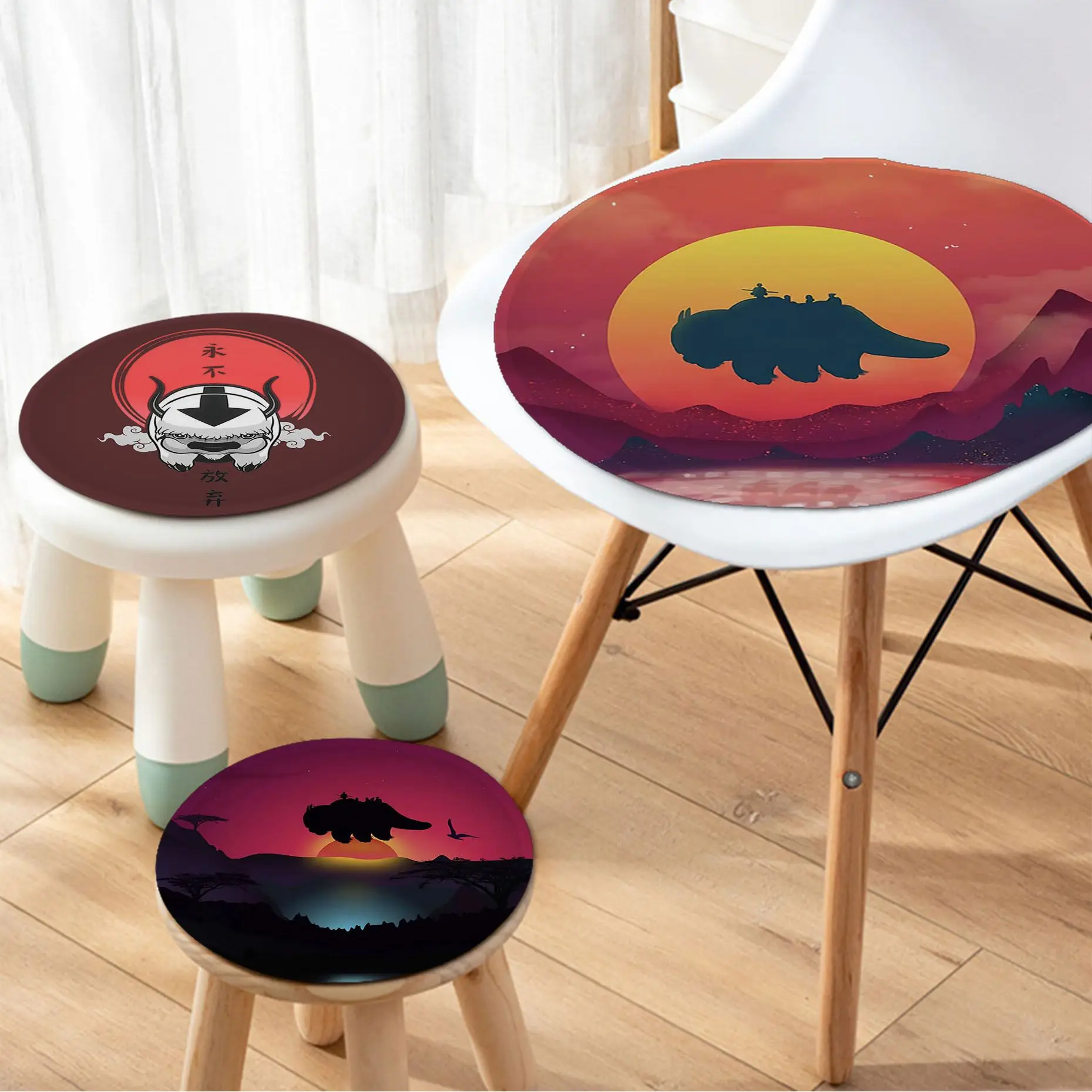 

Avatar The Last Airbender Nordic Printing Chair Cushion Soft Office Car Seat Comfort Breathable 45x45cm Seat Mat