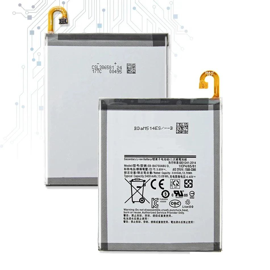 Аккумулятор EB-BA750ABU для Samsung GALAXY A10 A7 2018 A105F A730 X SM-A750F SM-A730X Galaxy A8S A750f G8870 M10 F M10F