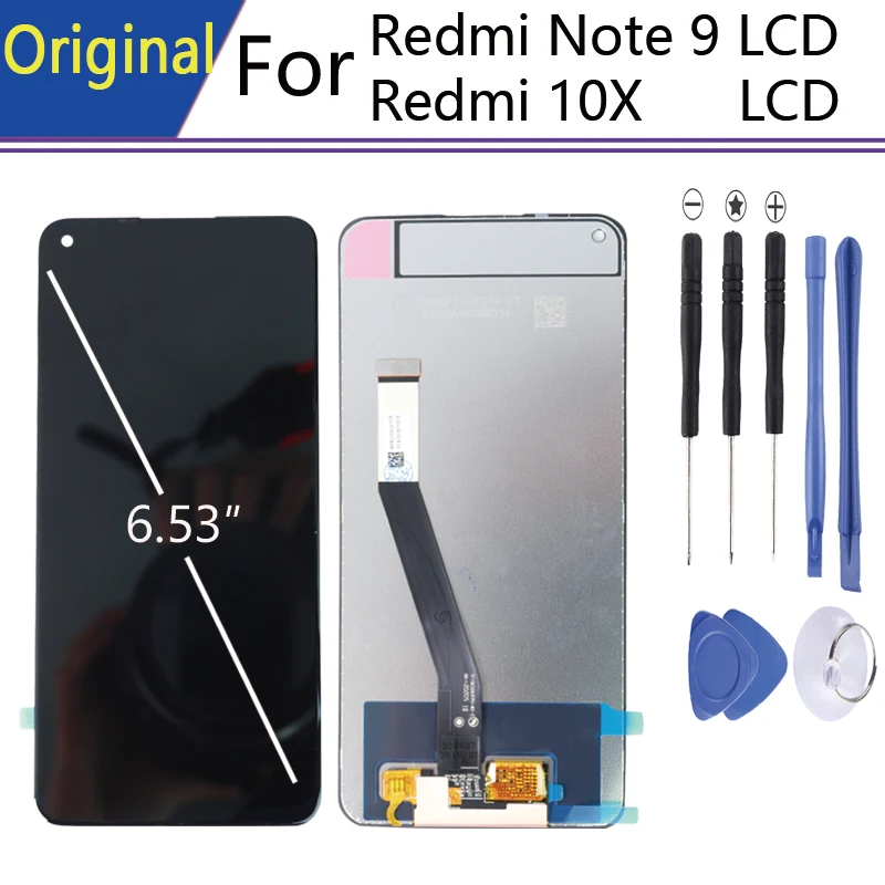 

AAA+Original LCD 6.53 Inches For Xiaomi Redmi Note 9 Display With Frame For Redmi 10X 4G LCD Mobile Phone Touch Screen pantalla